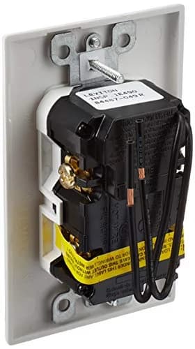 Leviton AFSW1-W 15A AFCI/Switch Combination Outlet, 125V, White | Protects Against Electrical Fires thumbnail 3