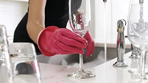Casabella Waterblock Cleaning Gloves Small | Latex, Breathable, Household Use thumbnail 3