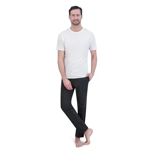 Hanes ComfortSoft Cotton Lounge Pants 4XL | Relaxed Fit, Stylish Prints, All-Season Comfort thumbnail 3