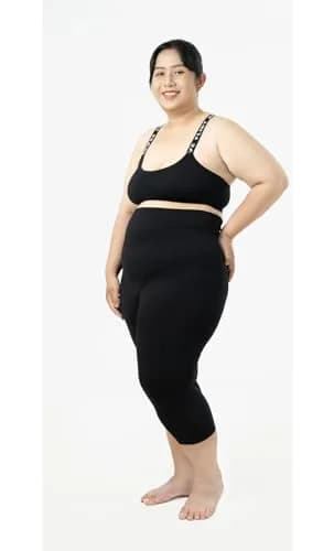 Bioflect® Capri Compression Leggings with Bioactive Fibers and Raised Massaging Knit for Support and Comfort - Black XL thumbnail 3