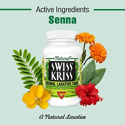 Swiss Kriss Herbal Laxative Tablets 250 Count (Pack of 2) | Gentle Constipation Relief in 6-12 Hours thumbnail 6