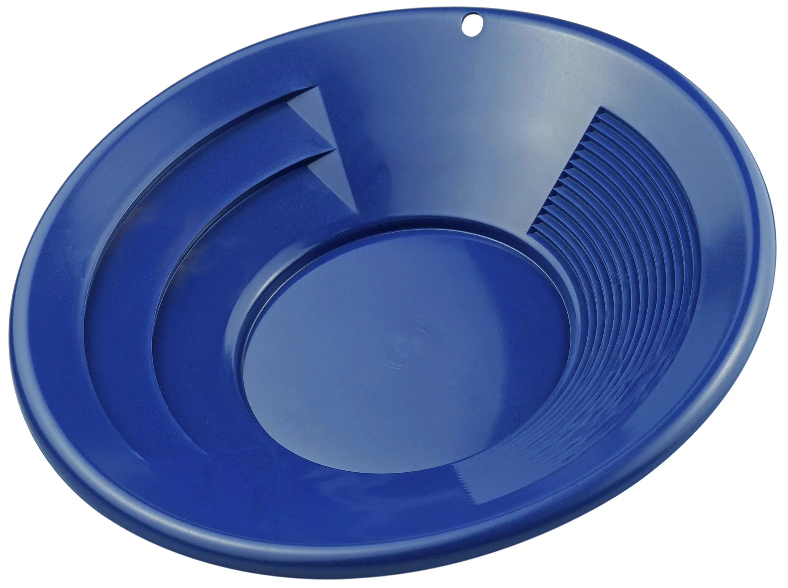 SE 10 Inch Blue Plastic Gold Panning Pan with Dual Riffles | Lightweight & Durable - view 4