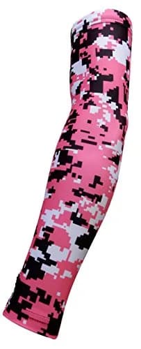 Sports Farm Moisture Wicking Compression Arm Sleeve Pink Digital Camo Youth Large | Sweat-Resistant for Sports thumbnail 1
