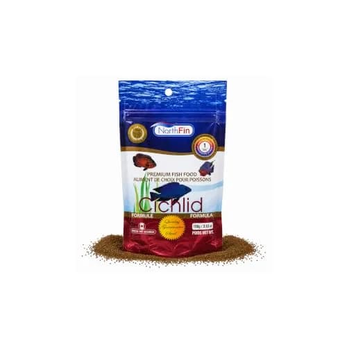 NorthFin Cichlid Fish Food, Slow-Sinking Pellets, 1mm, 100g | Natural Colour & Health Support thumbnail 1