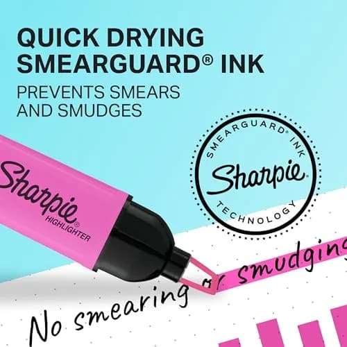 Sharpie Clear View Highlighters, Chisel Tip Marker Set, Assorted Colors, 4-Pack | Precise Control & Smear Resistant thumbnail 3