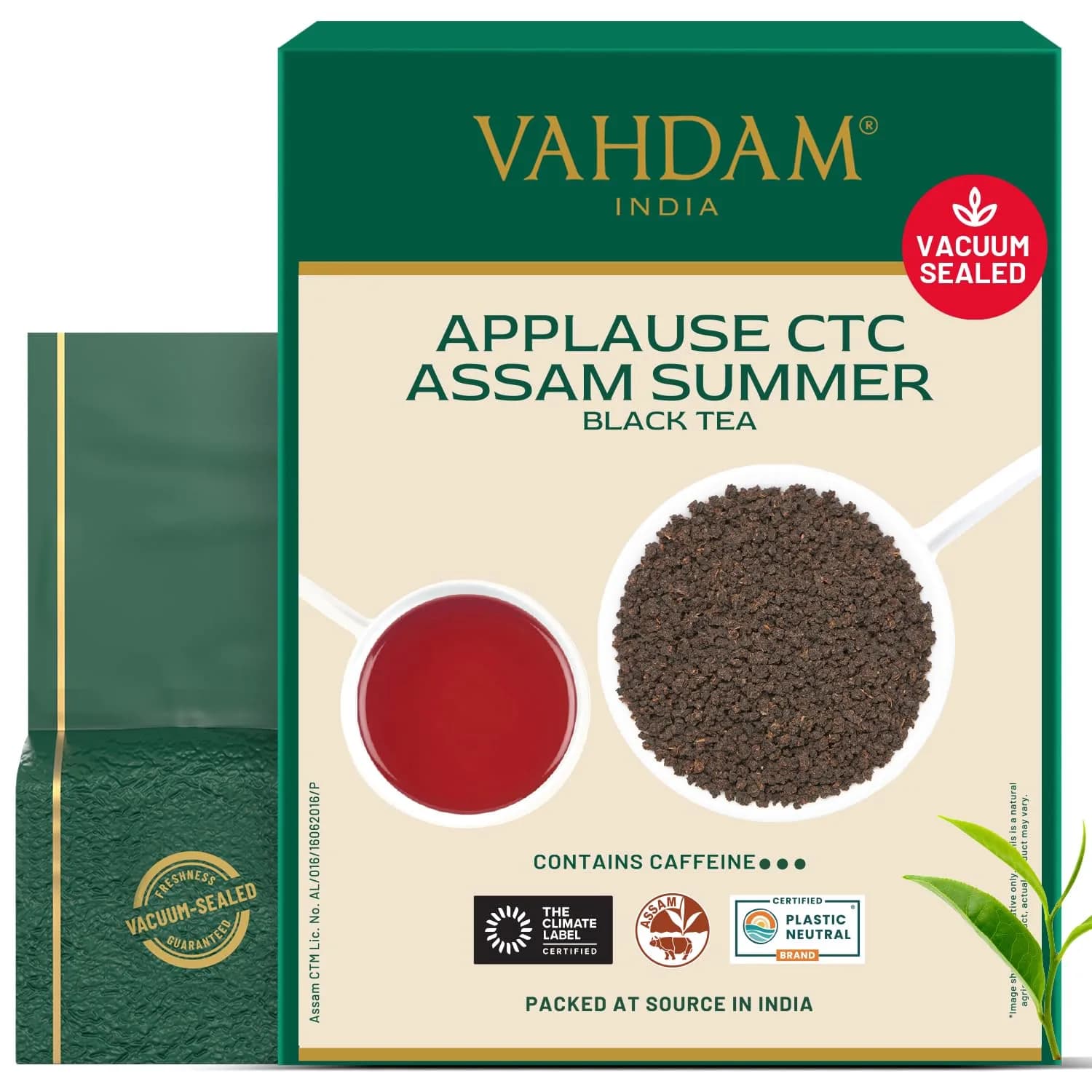 VAHDAM Assam CTC Black Tea Loose Leaf 12oz | Premium Indian Tea with Rich Flavor and High Caffeine