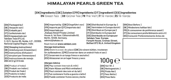 VAHDAM Himalayan Pearls Green Tea Loose Leaf 3.53oz | Premium Indian Green Tea, High Caffeine, Single Origin thumbnail 8