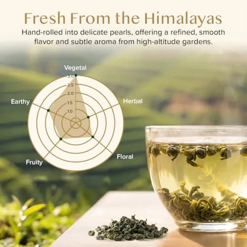 VAHDAM Himalayan Pearls Green Tea Loose Leaf 3.53oz | Premium Indian Green Tea, High Caffeine, Single Origin thumbnail 3