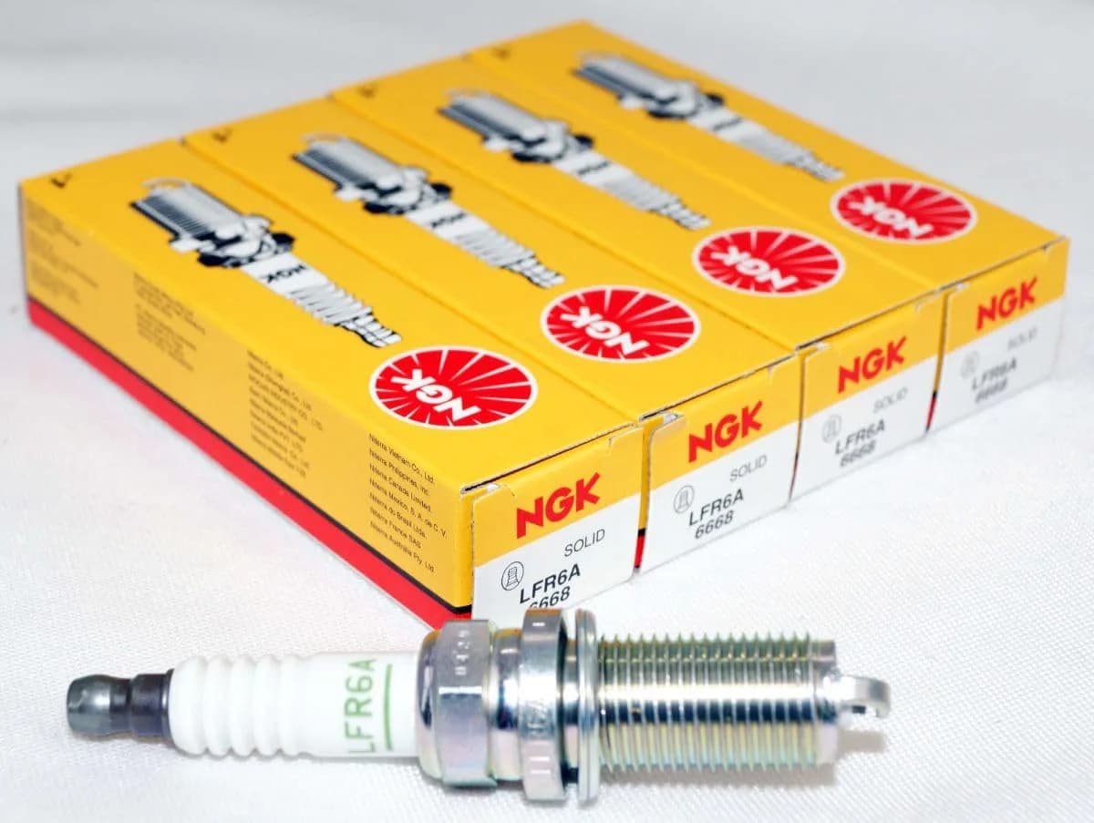 NGK LFR6A Spark Plugs (Set of 4) | OEM Equivalent for Cars & Trucks