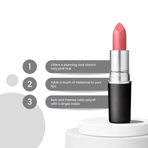 MAC Frost Lipstick # Bombshell | Hydrating, Long-Lasting Cream Lip Color (0.1 Oz) thumbnail 7