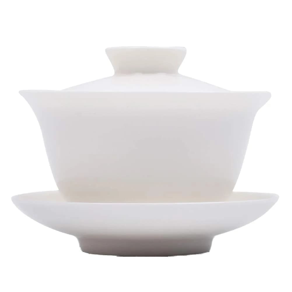 Mozentea Gaiwan Chinese Traditional Ceramic Gai Wan Cup for Gongfu Tea Brewing White | Elegant Tea Ceremony Accessory - main product image