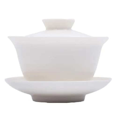 Mozentea Gaiwan Chinese Traditional Ceramic Gai Wan Cup for Gongfu Tea Brewing White | Elegant Tea Ceremony Accessory thumbnail 1