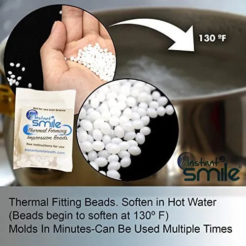 Instant Smile Billy Bob Replacement Thermal Adhesive Fitting Beads for Fake Teeth, 8 Count (0.23 kg) | FDA Approved Bonding Adhesive thumbnail 3