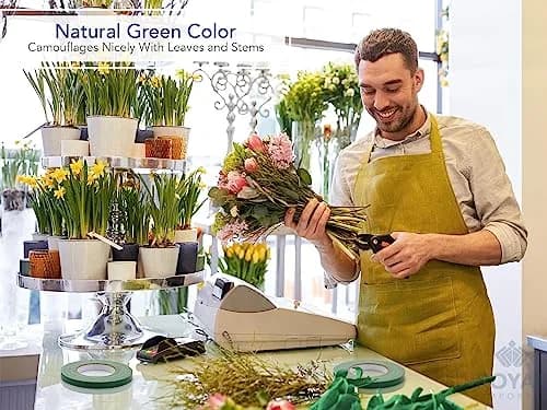 Royal Imports Green Floral Tape Waterproof 0.5" Wide x 60 Yards | Durable Waterproof Floral Tape for Water Arrangements thumbnail 5