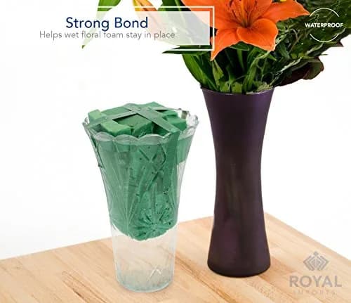 Royal Imports Green Floral Tape Waterproof 0.5" Wide x 60 Yards | Durable Waterproof Floral Tape for Water Arrangements thumbnail 2