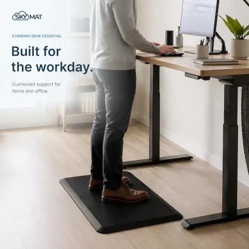 Sky Solutions Anti Fatigue Floor Mat 51cm x 100cm (20in x 39in) | Cushioned Comfort for Indian Kitchens & Offices thumbnail 4