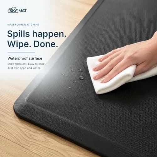 Sky Solutions Anti Fatigue Floor Mat 51cm x 100cm (20in x 39in) | Cushioned Comfort for Indian Kitchens & Offices thumbnail 5