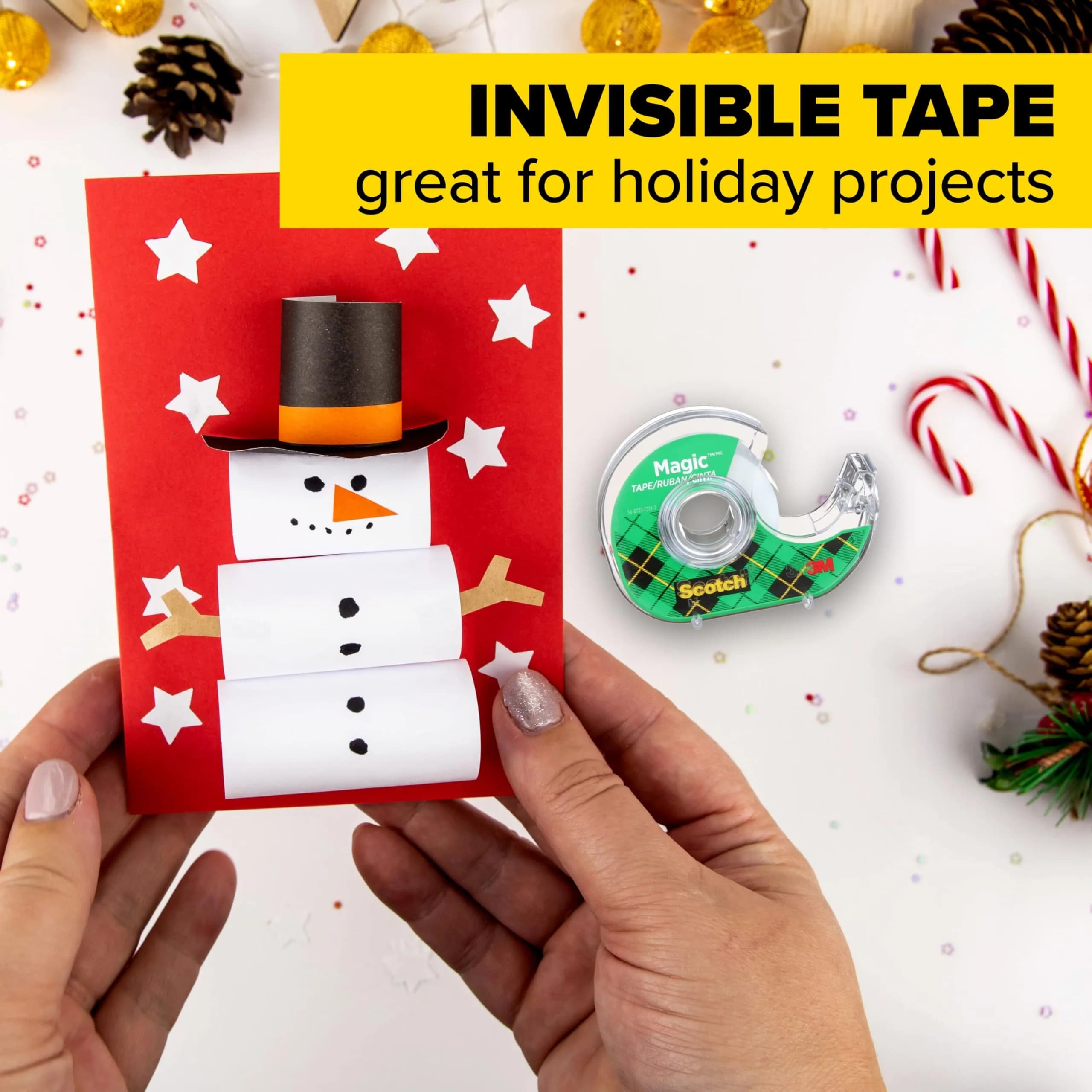 Scotch Magic Tape Value Pack with Dispensers, 12 Rolls (3/4 in x 350 in each) | Invisible Matte Finish Adhesive Tape - view 7