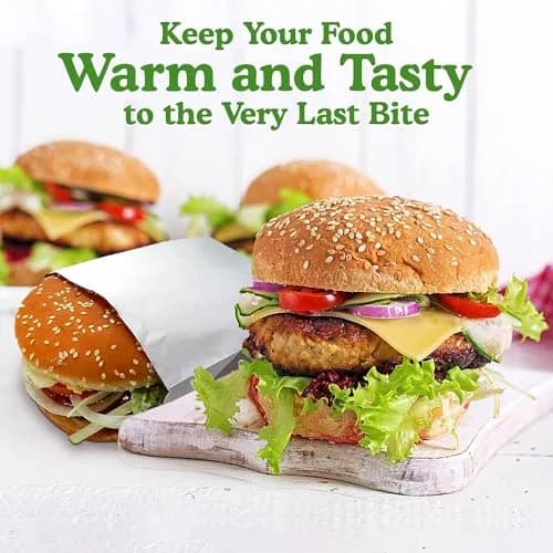 Regency Wraps Grease Resistant Snack Bags, Foil Lined Burger Bags 25 Pack | Keep Food Warm and Fresh thumbnail 5