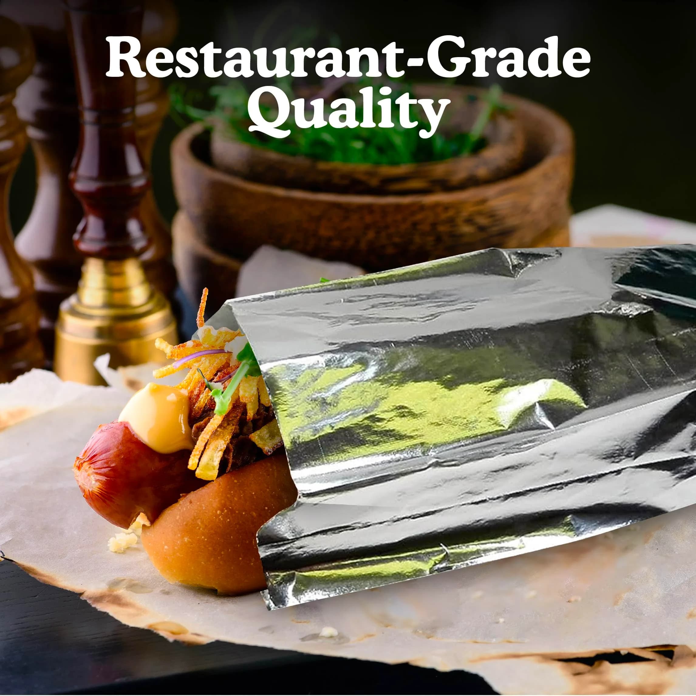 Regency Wraps Grease Resistant Snack Bags, Foil Lined Burger Bags, 25 Count | Insulated for Hot & Cold Food - view 6