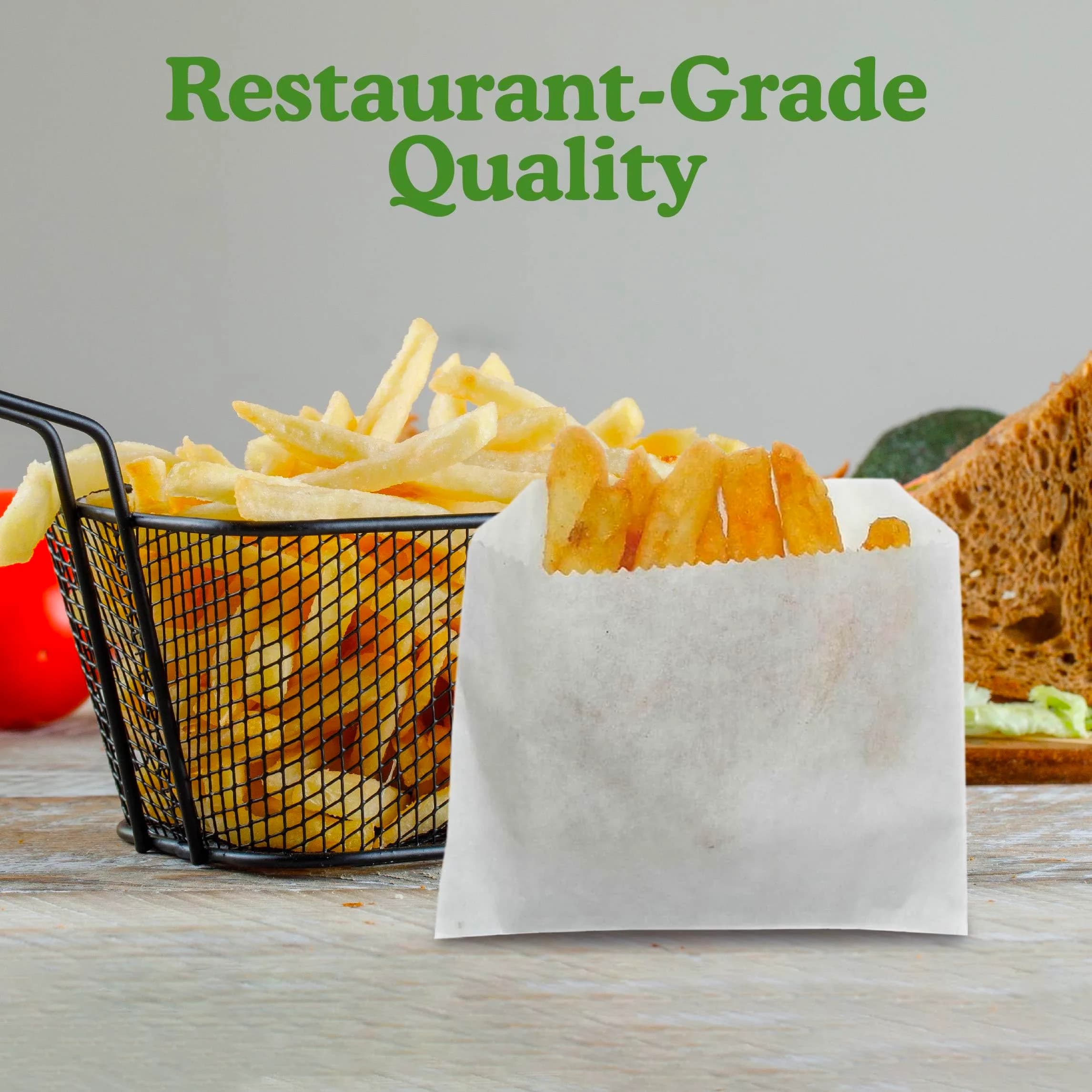 Regency Wraps Grease Resistant French Fry Bags 4.5 x 3.5 Inch Pack of 50 | Keep Hands Clean at Parties - view 6