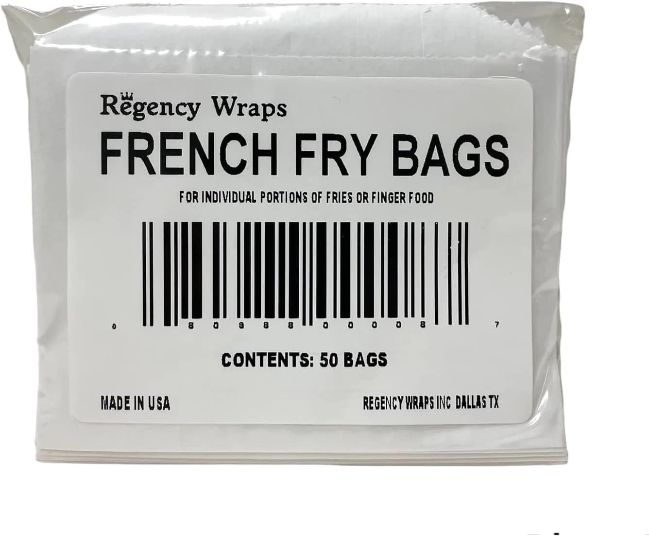 Regency Wraps Grease Resistant French Fry Bags 4.5 x 3.5 Inch Pack of 50 | Keep Hands Clean at Parties - view 8