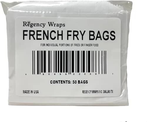 Regency Wraps Grease Resistant French Fry Bags 4.5 x 3.5 Inch Pack of 50 | Keep Hands Clean at Parties thumbnail 8