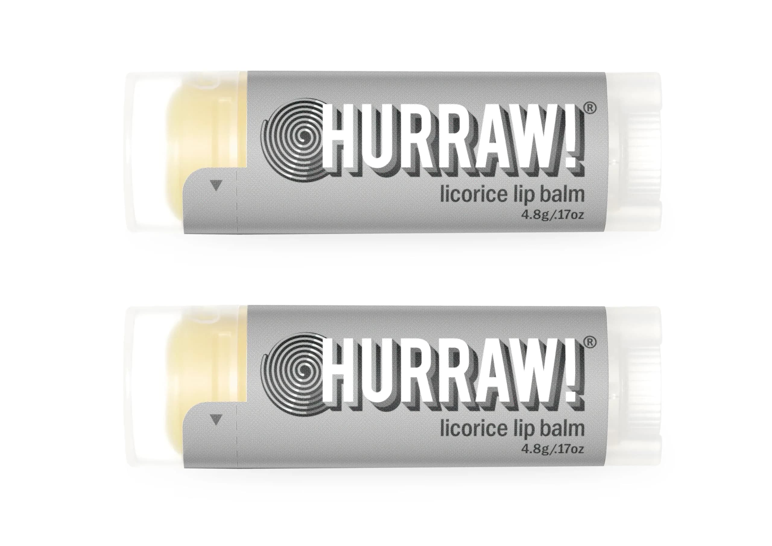 Hurraw! Licorice Lip Balm 2 Pack | Organic Vegan Cruelty-Free 4.8g — Clear: No Tint
