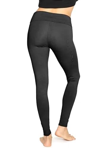 STRETCH IS COMFORT Women's Cotton Full Length Leggings Black X-Large | Breathable, Flexible & Comfortable Fit thumbnail 3