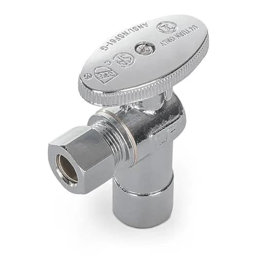 Midline Valve 81212QS-OM 1/2 in. Sweat x 3/8 in. O.D. COMP Angle Shut-off Valve | NSF Certified Lead-Free Brass thumbnail 1