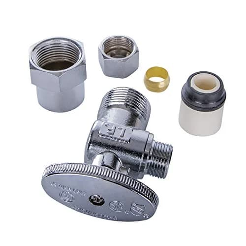 Midline Valve 81412QS-OM Angle Shut-off Valve 1/2 in. CPVC x 3/8 in. O.D. COMP Chrome Plated Brass thumbnail 3