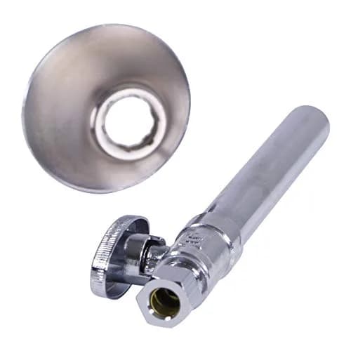 Midline Valve 84212PR-NL 1/2 in. Sweat x 3/8 in. Compression Straight Stop Valve with 5" Extension Tube | Lead-Free Brass Construction thumbnail 3