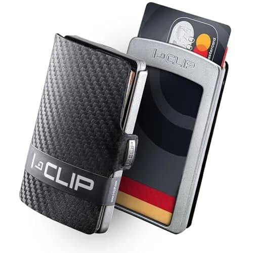 I-CLIP Premium Leather Slim Wallet with Money Clip & Card Holder - 9cm (3.5in) - Nutshell thumbnail 1