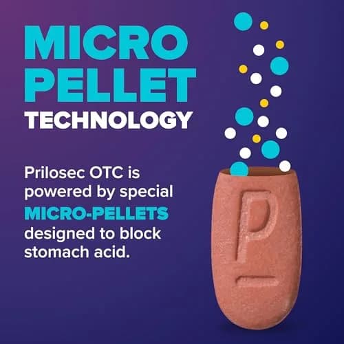Prilosec OTC Omeprazole 20mg Delayed-Release Tablets Wildberry 42 | 24 Hour Heartburn Relief thumbnail 9