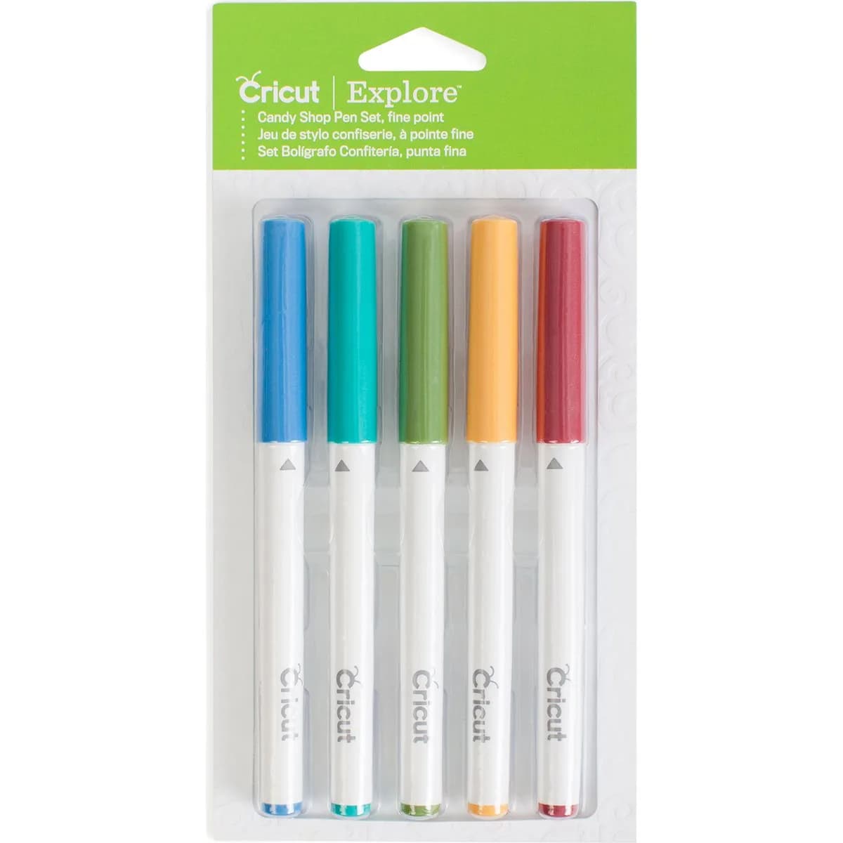 Cricut Pen Set, Candy Shop | Fine Point Water-Based Pens for Cricut Explore Machines (5 Count, Multicolor)