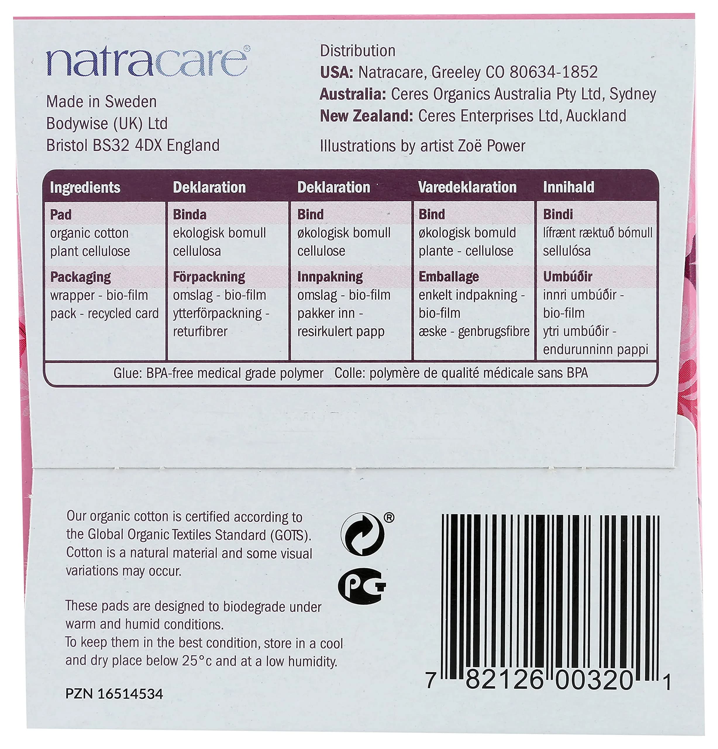 Natracare Ultra Extra Pads with Wings, Long, 8 Count | Dermatologist Tested & Hypoallergenic - view 5
