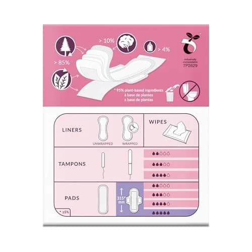 Natracare Ultra Extra Pads with Wings, Long, 8 Count | Dermatologist Tested & Hypoallergenic thumbnail 2
