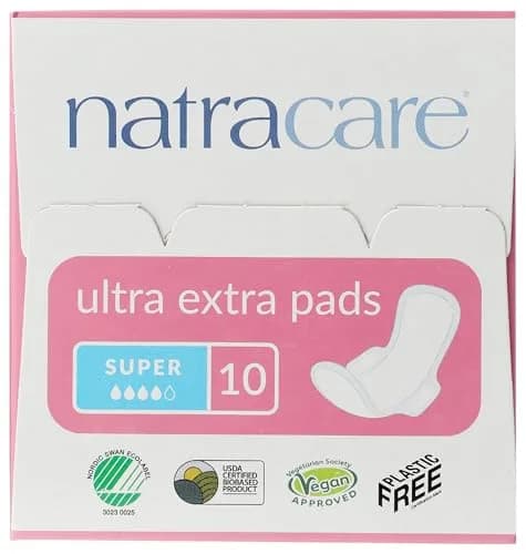 Natracare Ultra Extra Pads with Wings, Super, 10 Count (1 Pack) | Certified Organic Cotton & Ecologically Certified Cellulose Pulp thumbnail 5
