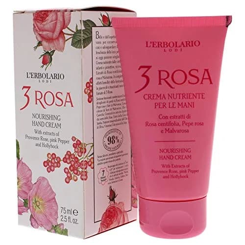 L'Erbolario 3 Rosa Nourishing Hand Cream 2.5 oz | Moisturizes & Soothes Dry Hands thumbnail 4