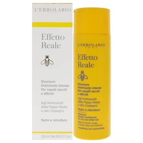 L'Erbolario Effetto Reale Intense Nourishment Shampoo – Clarifying for Dry & Brittle Hair – Unisex, 6.7 oz | Deep Nourishing & Hydrating thumbnail 1
