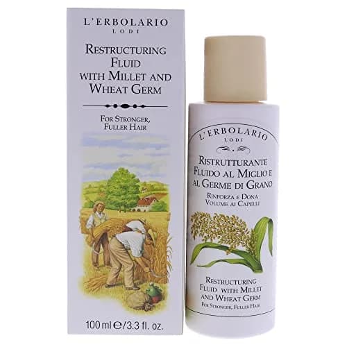 L'Erbolario Millet And Wheat Restructuring Fluid 3.3 Oz | Hair Serum For Stronger, Fuller Hair thumbnail 1