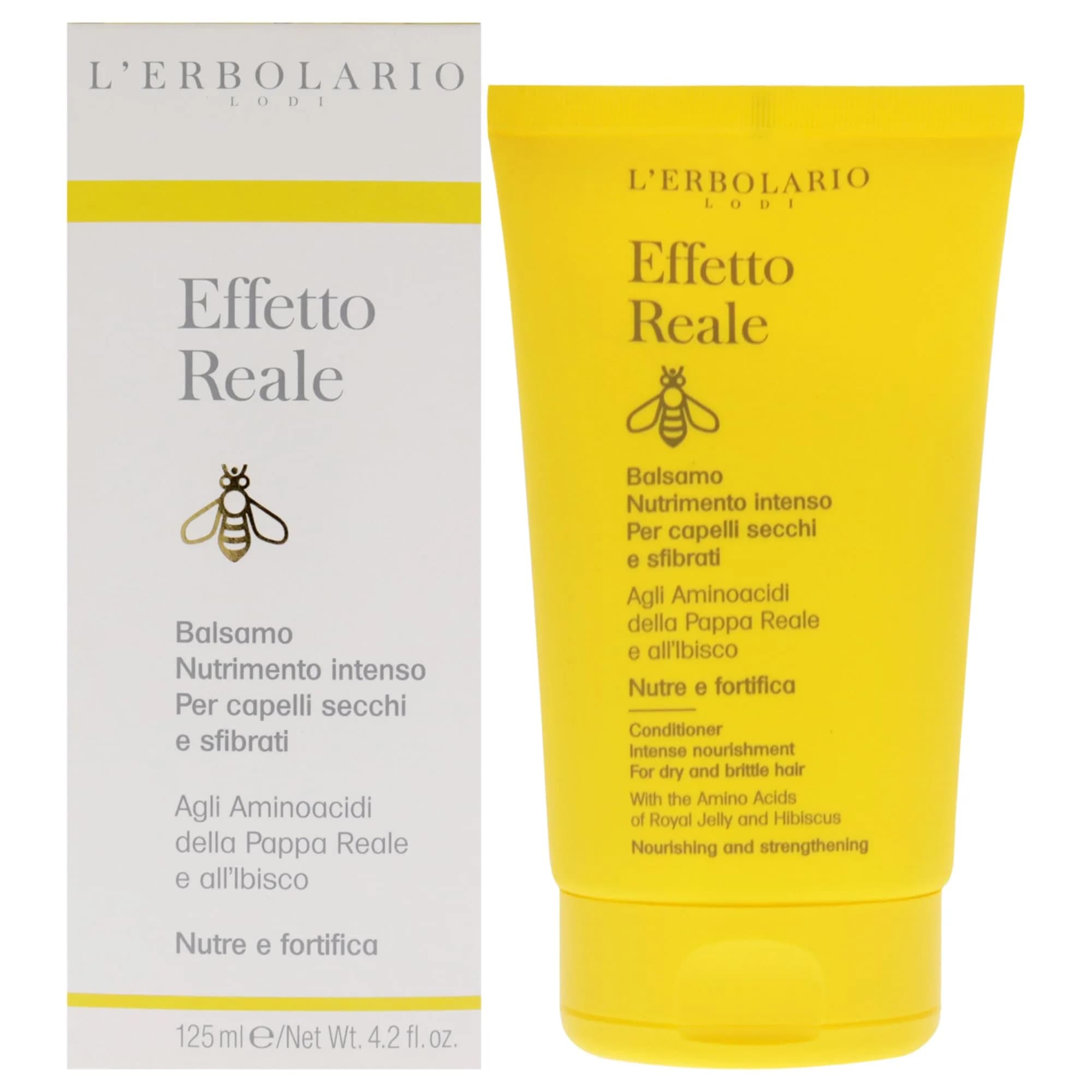 L'Erbolario Effetto Reale Intense Nourishment Conditioner - 4.2 Oz | Strengthens & Repairs Damaged Hair