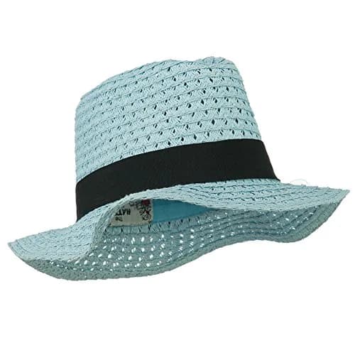 Hatiya Blue Panama Hat | Crushable Sun Hat for Men, OSFM thumbnail 4