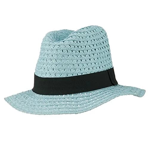 Hatiya Blue Panama Hat | Crushable Sun Hat for Men, OSFM thumbnail 5