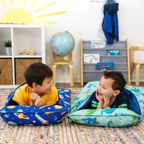Wildkin Nap Mat with Pillow and Blanket | Preschool Rest Mat, Dinosaur Land, All-in-One Compact Roll thumbnail 6