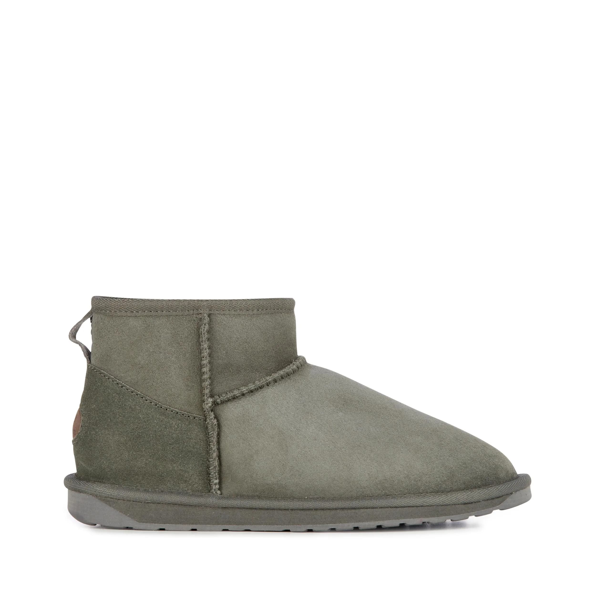 EMU Stinger Micro Womens Boot, Charcoal, US 8 | Water-Resistant Sheepskin Comfort