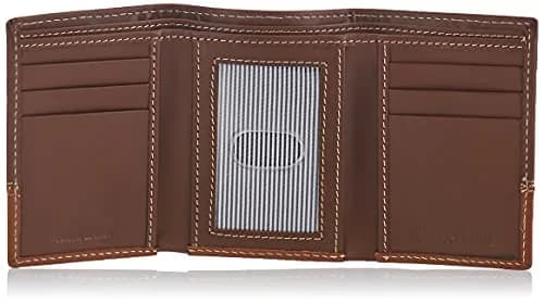 Timberland Men's Genuine Leather Trifold Wallet With ID Window, Brown/Tan, 11.4cm x 8.9cm (4.5in x 3.5in) | RFID Blocking ID Holder thumbnail 5