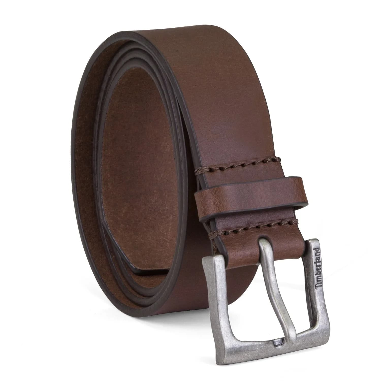 Timberland Men's Classic Leather Jean Belt 1.4 Inches Wide | Versatile Casual & Dress Belt (34) — Brown / 42