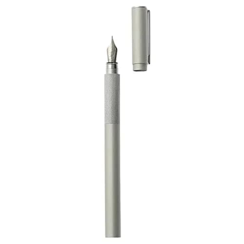 MUJI Aluminum Fountain Pen Black Ink | Smooth Writing Instrument — Single Item