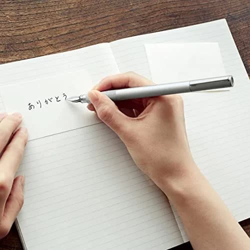 MUJI Aluminum Fountain Pen Black Ink | Smooth Writing Instrument thumbnail 4